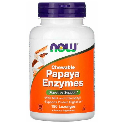 NOW Foods Papaya Enzyme Chewable (180 . )   , -, 