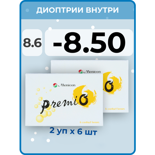 ���������� ���������� ����� Menicon Premio, 12 ��., R 8,6, D -8,5, 2 ��.