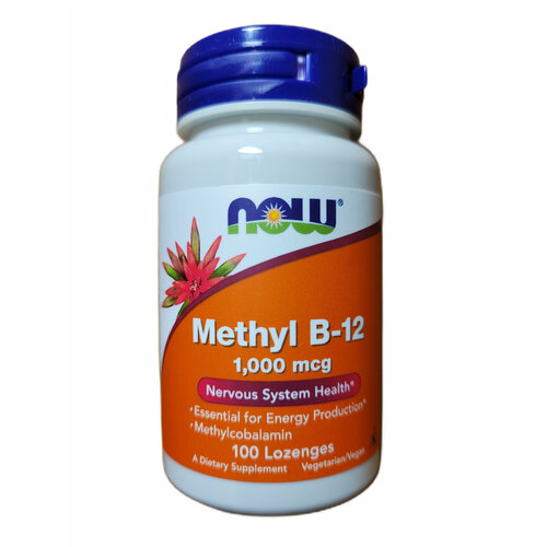 ���������� ����� �-12 (������� �12) ��� ���� 1000 ���, 100 �������� / Methyl B-12 Now Foods 1000 mcg 100 lozenges