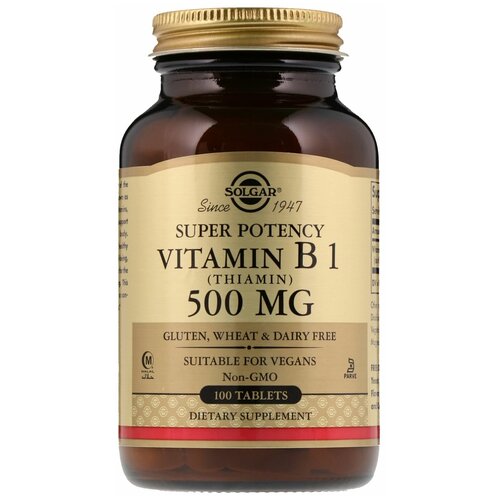  B Solgar Vitamin B1 (Thiamin) 500 mg 100    , -, 