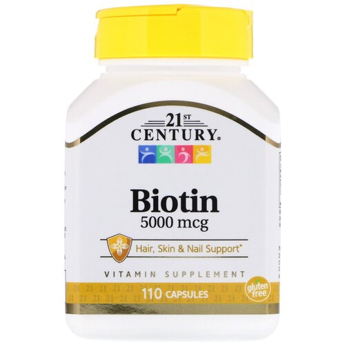 ���������� ������� 21st Century Biotin 5000 ��� ����., 110 �, 285 ��, 5000 ���, 110 ��.