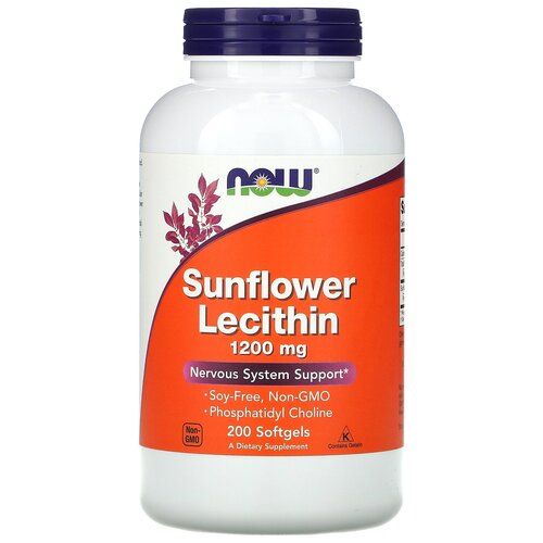 ���������� ������� NOW Sunflower Lecithin 1200 ��, 300 �, 1200 ��, 200 ��.
