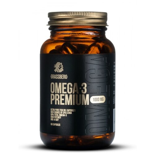 ���������� Grassberg Omega 3 Premium ����., 1000 ��, 225 �, 60 ��.