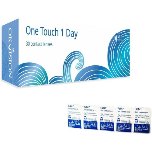 ���������� ����������� ���������� ����� OKVision One Touch 1 Day, 30 ��., R 8,6, D +2, 1 ��.