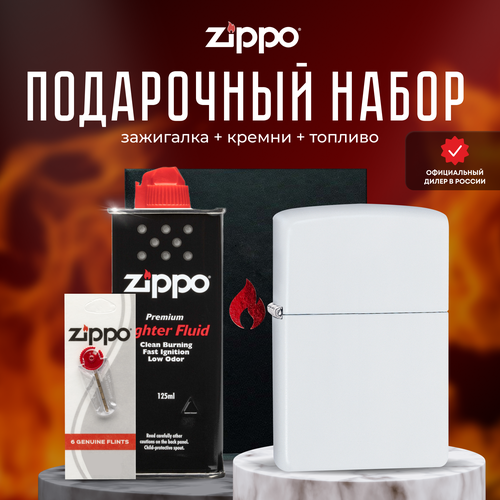  ZIPPO   (   Zippo 214 Classic White Matte +  +  125  )   , -, 