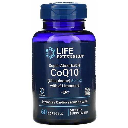 Super-Absorbable CoQ10 50  with d-Limonene 60   (Life Extension)   , -, 