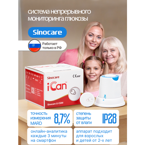 ���������� ������� ������������ ����������� ������� Sinocare iCan i3 CGM