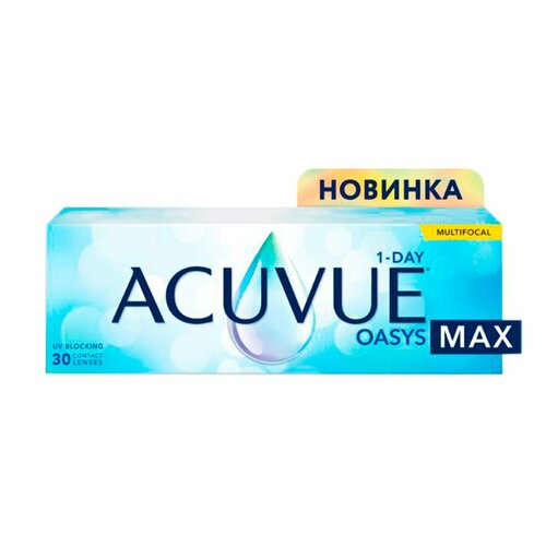 ���������� ����������� ���������� ����� ACUVUE Oasys Max 1-day Multifocal, 30 ��., R 8,4, D -1,25, ADD: �������, 1 ��.