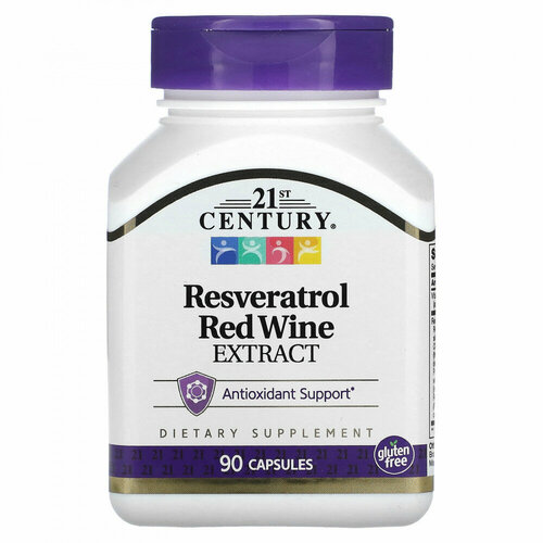 ���������� 21st Century Resveratrol Red Wine ����������� (�������� �������� ����) 90 ������