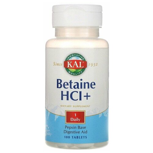 ���������� �������� KAL Betaine HCl+, 100 �, 100 ��.
