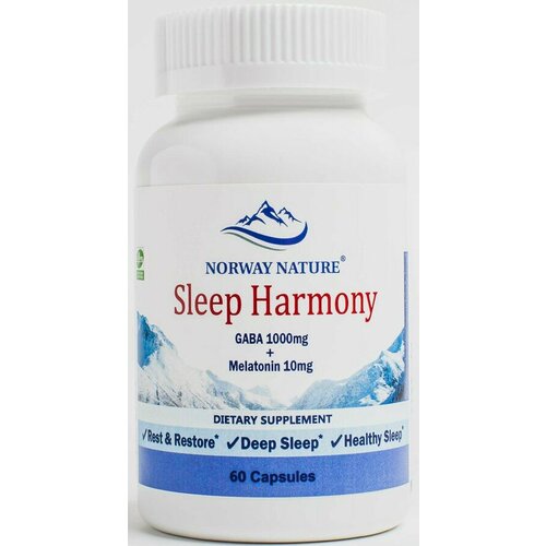 Norway Nature Sleep Harmony GABA 1000  + Melatonin 10  (   ) 60  (Norway Nature)   , -, 