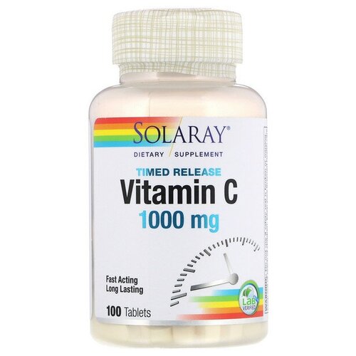  Solaray Vitamin C Timed Release, 180 , 1000 , 100 .   , -, 