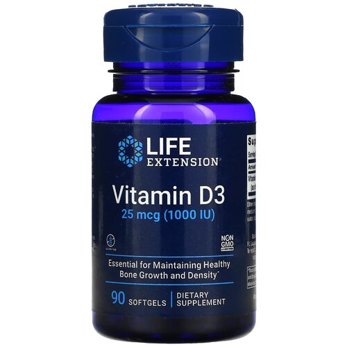  Life Extension Vitamin D3, 50 , 100 , 1000 ME, 90 .   , -, 