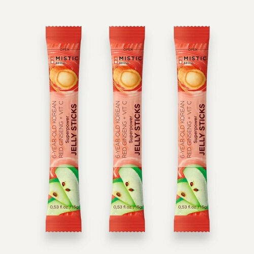 MISTIC 6-YEAR OLD KOREAN RED GINSENG+VIT C SUPERPOWER JELLY STICKS     6-          3*15   , -, 