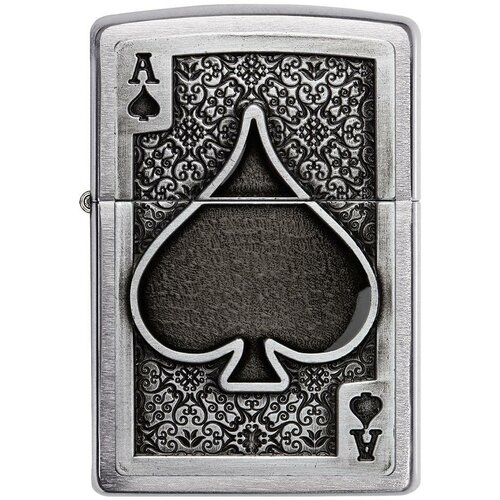    ZIPPO Classic 49637 Ace Of Spades   Brushed Chrome -     , -, 