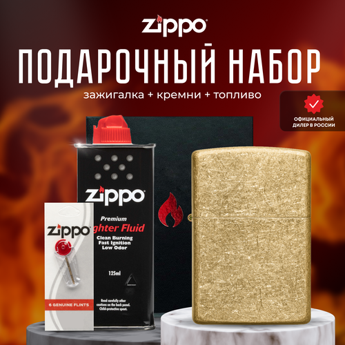  ZIPPO   (   Zippo 49477 Classic Tumbled Brass +  +  125  )   , -, 