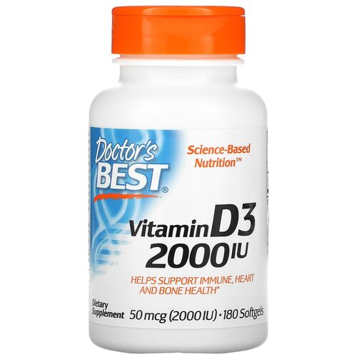  Doctor's Best Vitamin D3, 80 , 2000 ME, 180 .   , -, 