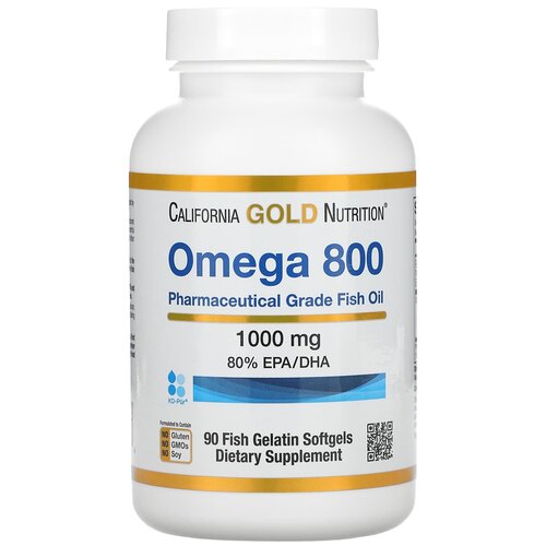 California Gold Nutrition Omega 800 Fish oil ., 180 , 90 .   , -, 