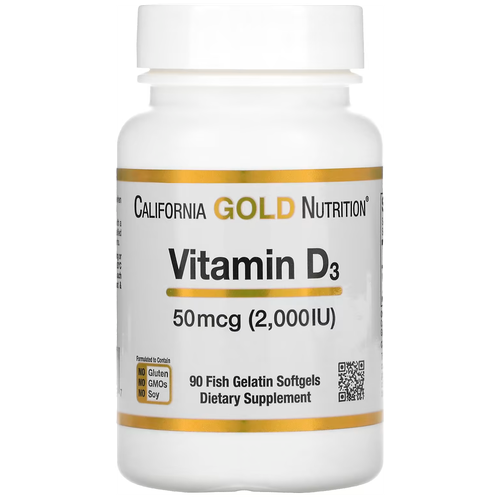  California Gold Nutrition Vitamin D3, 100 , 2000 ME, 90 .   , -, 