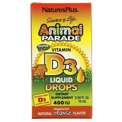  Natures Plus Animal Parade Vitamin D3, 80 , 10 , 400    , -, 