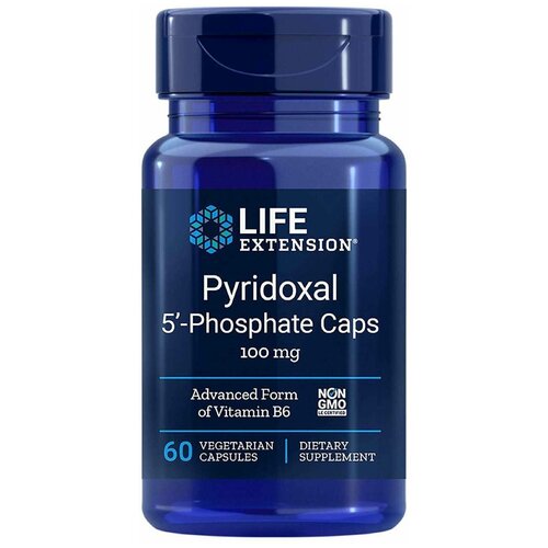 Life Extension, Pyridoxal 5'-Phosphate Caps, 100 mg, 60 Vegetarian Capsules   , -, 