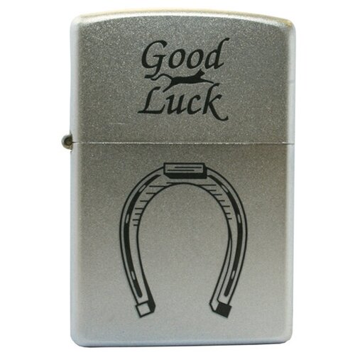   Zippo Horse Shoe,   Satin Chrome, /, , , 36x12x56, 205 Horse Shoe