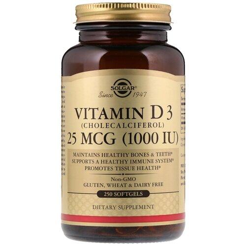  SOLGAR Vitamin D3 (Cholecalciferol) 1000 , 640 , 1000 ME, 250 .   , -, 