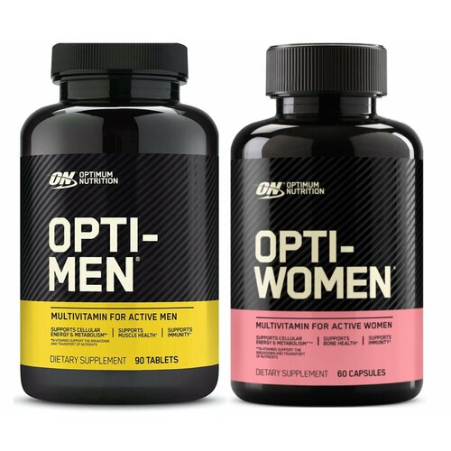   OPTIMUM NUTRITION OPTI - MEN 90 tablets & WOMEN 60 capsules 90, 60,    , -, 