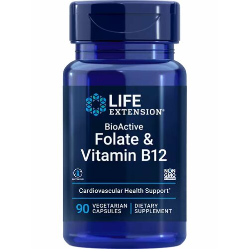 Folate & Vitamin B12 BioActive (  ) 90   (Life Extension)   , -, 