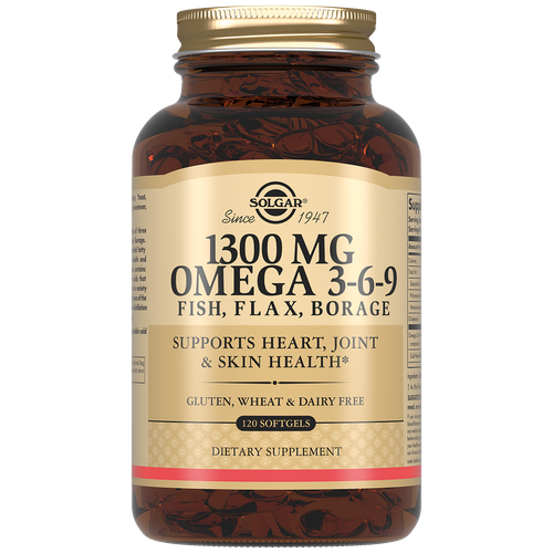 ���������� Solgar Omega 3-6-9 Fish, Flax, Borage ����., 1300 ��, 760 �, 120 ��.