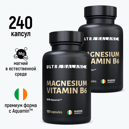  6, 240 , Ultrabalance Magnesium Vitamin B6 Premium   , -, 