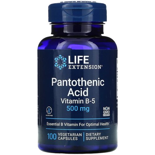  Life Extension Pantothenic Acid Vitamin B-5, 120 , 500 , 100 .   , -, 