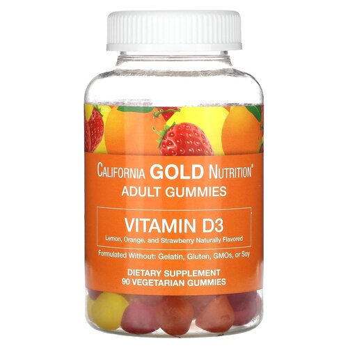  California Gold Nutrition Vitamin D3 gummies     , 280 , 90 .   , -, 