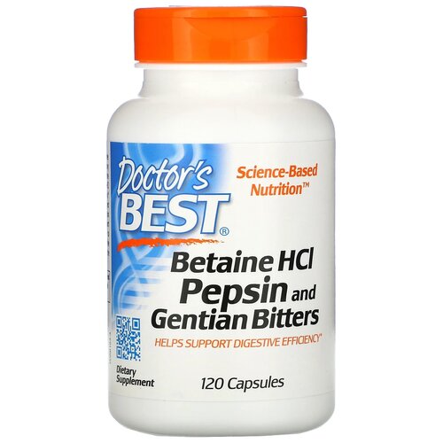  Doctor's Best Betaine HCL Pepsin and Gentian Bitters, 100 , 120 .   , -, 