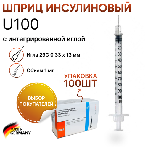   1     29G (0.3313 ) Vogt Medical - 100    , -, 