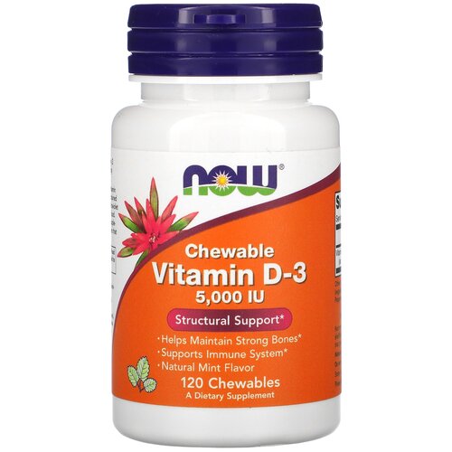  NOW Chewable Vitamin D3 5000 IU, 70 , 90 , 120 .   , -, 