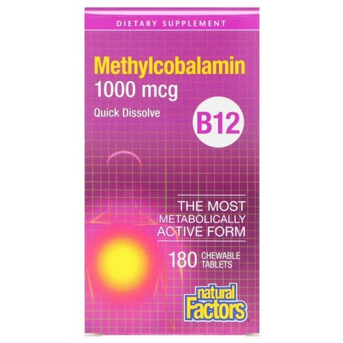   Natural Factors Methylcobalamin B12, 70 , 1000 , 180 .