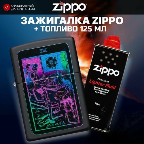    ZIPPO 49698 Black Light Tarot Card +     125 