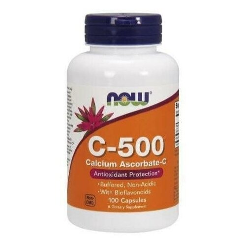 NOW C-500 Calcium Ascorbate 100 vcaps   , -, 