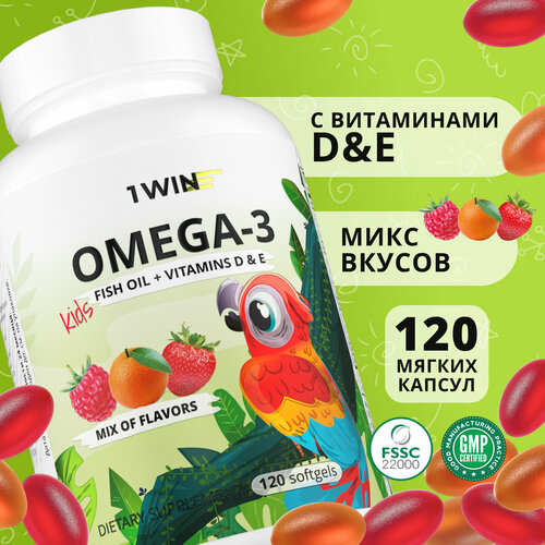 ���������� ������� ����� 3 ����������� 1WIN Omega-3 ���������� ����� ���, � ���������� � 3 (D) � �, ���� ������: ������, ��������, ��������, 120 ������