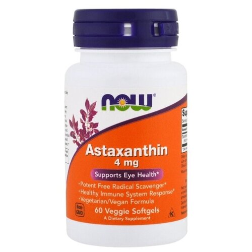 ���������� ������� NOW Astaxanthin, 100 �, 4 ��, 60 ��.