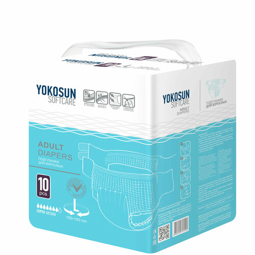    YokoSun Softcare Adult diapers, L, 7 , 100-150 , 1 .  10 .   , -, 