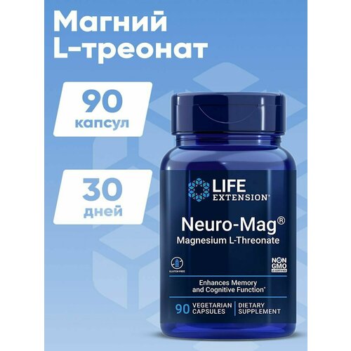 ���������� Life Extension Neuro-Mag L-������� ������ 90 �������������� ������