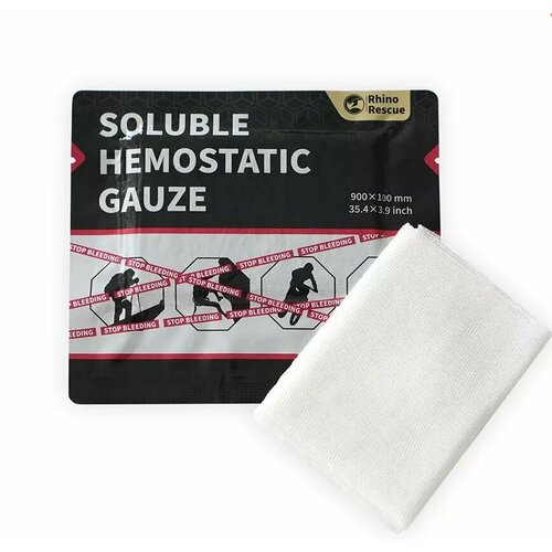  10 Rhino Rescue Soluble Hemostatic Gauze     /  sos   , -, 