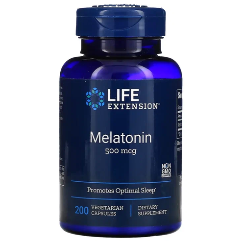 ���������� ������� Life Extension Melatonin, 500 ���, 200 ��.