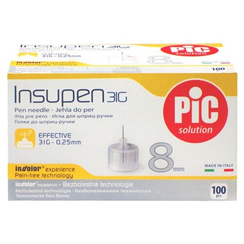   INSUPEN  - 31G (0.25mm x 8mm) 100   , -, 