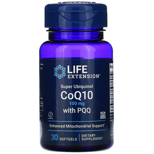 ���������� ������� Life Extension Super Ubiquinol CoQ10 with PQQ, 50 �, 100 ��, 30 ��.