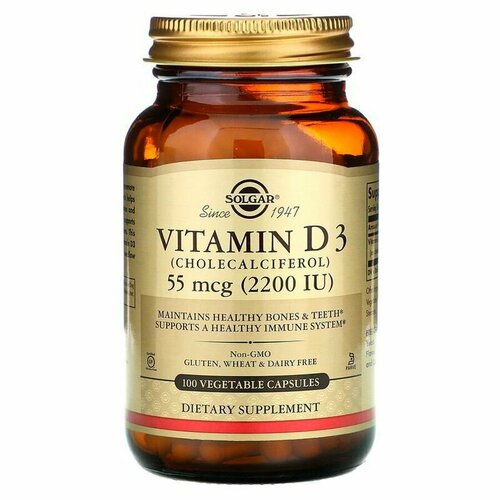 ���������� Solgar ������� D3, 2200��, 100 ��������