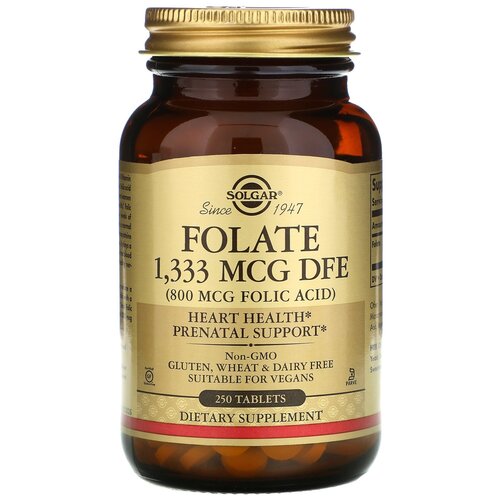 Folate 1333  DFE (Folic Acid), 800 , 420 , 250 .   , -, 