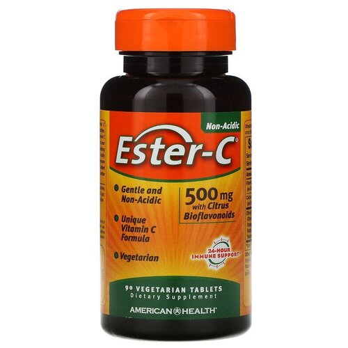 ���������� �������� AMERICAN HEALTH Ester-C with Citrus Bioflavonoids, 100 �, 500 ��, 90 ��.